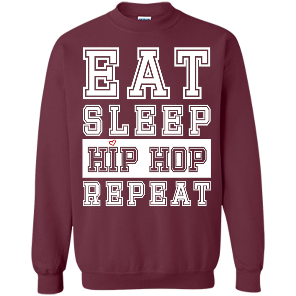 Eat Sleep Hip Hop Repeat T-shirt Maroon