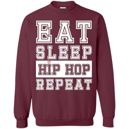 Eat Sleep Hip Hop Repeat T-shirt Maroon