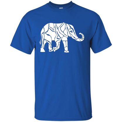 Elephant T-shirt Abstract Elephant Design T-Shirt Royal