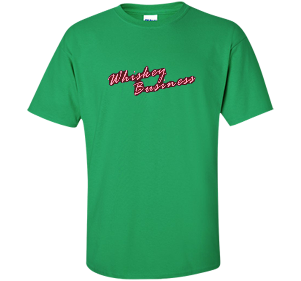 Whiskey Business Drinking 80's T-shirt shirt Irish Green