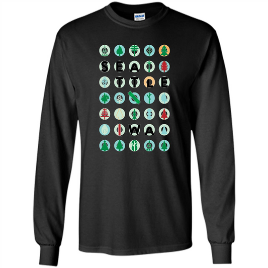 Seattle, Washington T-shirt Emerald City T-shirt Black