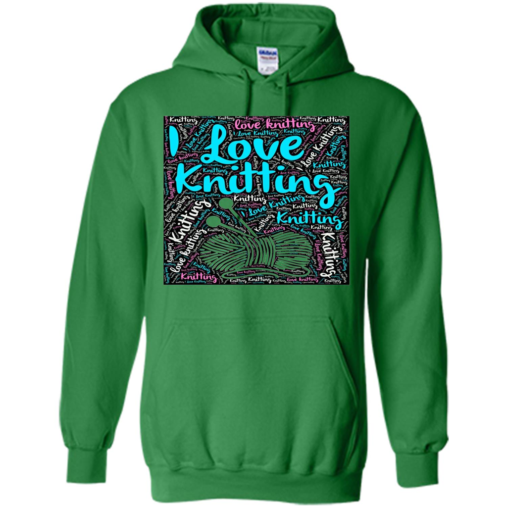 Knitting Wordcloud Knitter T-shirt Love Knitting