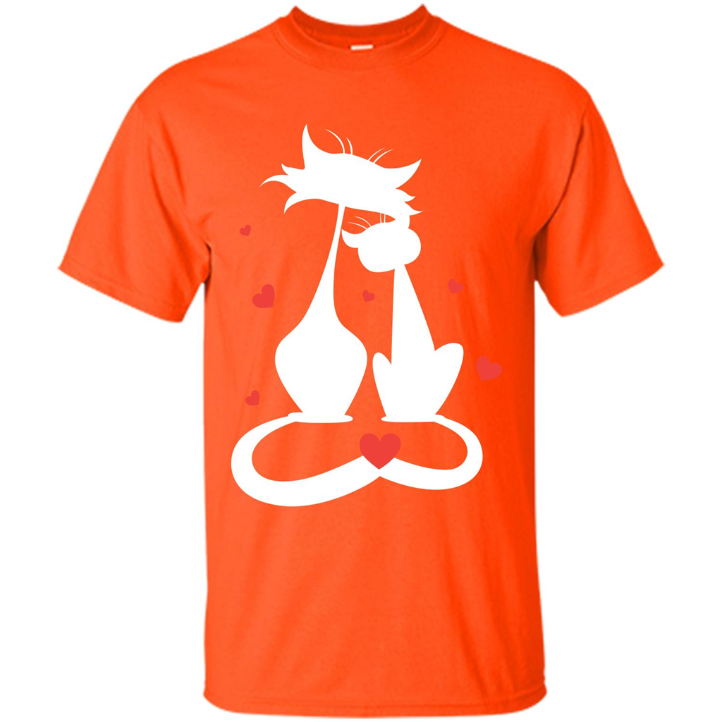 Cat Lover T-shirt Cat Couples Orange
