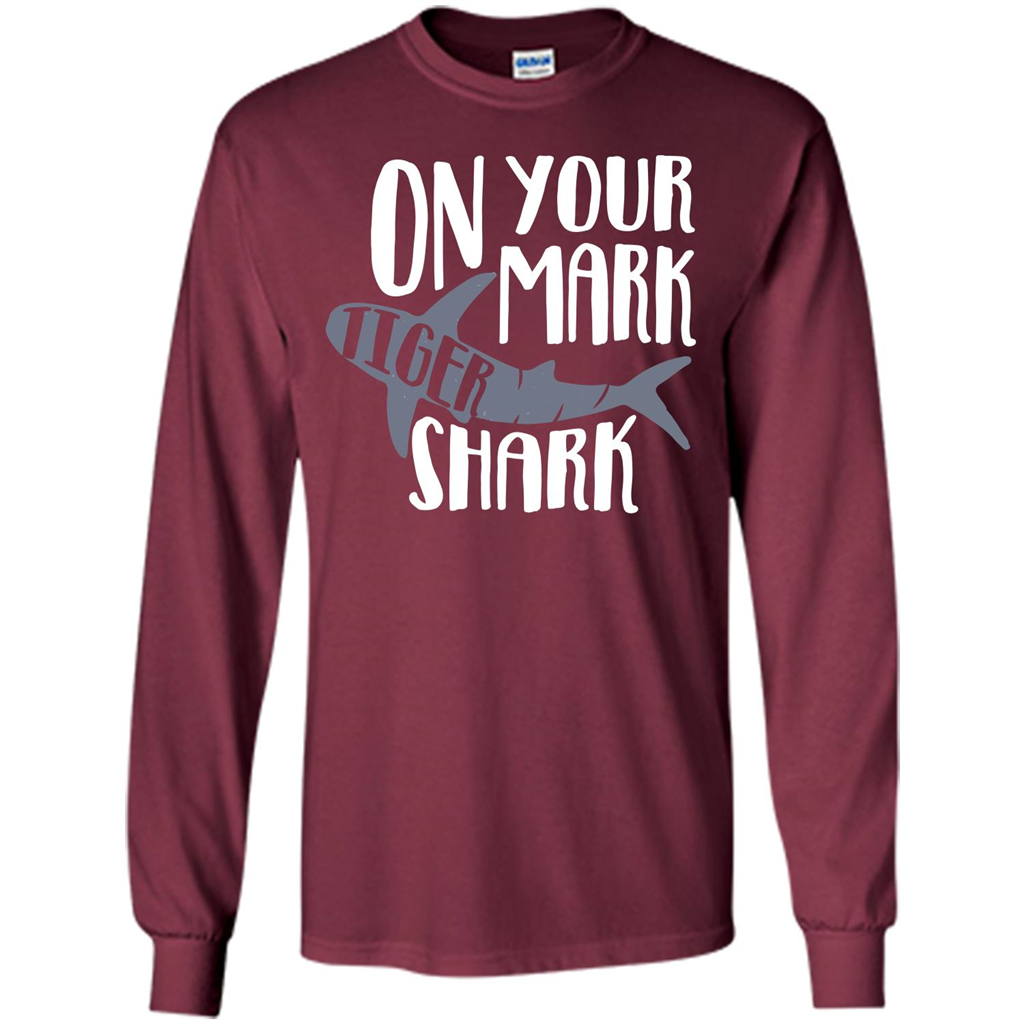 Tiger Shark T-shirt On Your Mark Tiger Shark T-shirt Maroon
