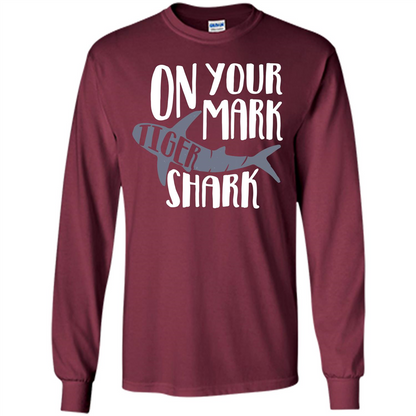 Tiger Shark T-shirt On Your Mark Tiger Shark T-shirt Maroon