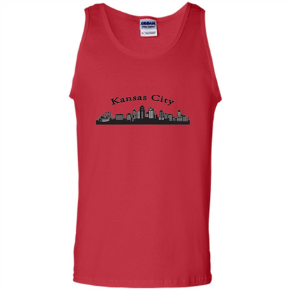 Kansas City Skyline T-shirts Red