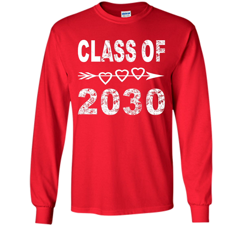 Kindergarten T-shirt Class Of 2030 Kindergarten Style T-shirt Red