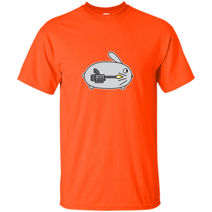 Bunny vs Dinosaur T-shirt Orange