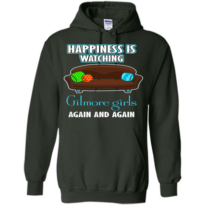 Movie T-shirt Happiness Is Watching Again And Again Forest Green