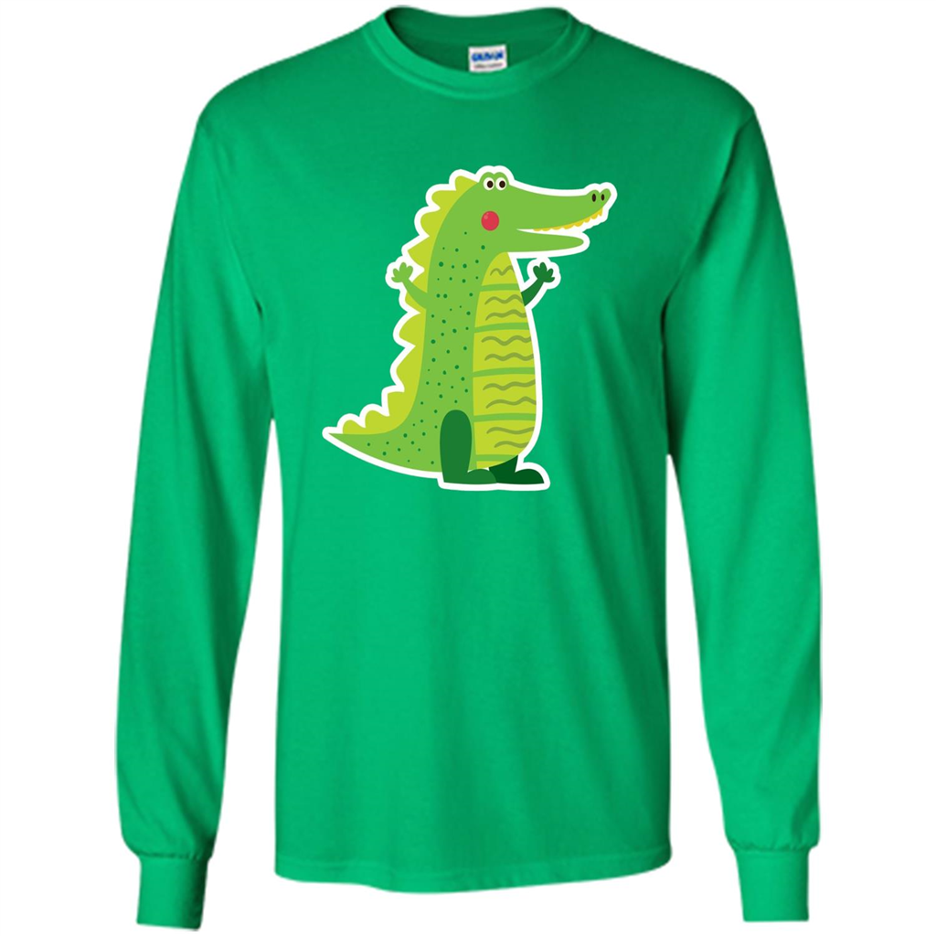 Cute Smiling Crocodile Animal Lover T-shirt Irish Green
