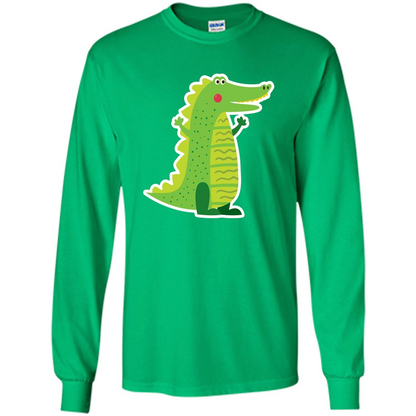 Cute Smiling Crocodile Animal Lover T-shirt Irish Green