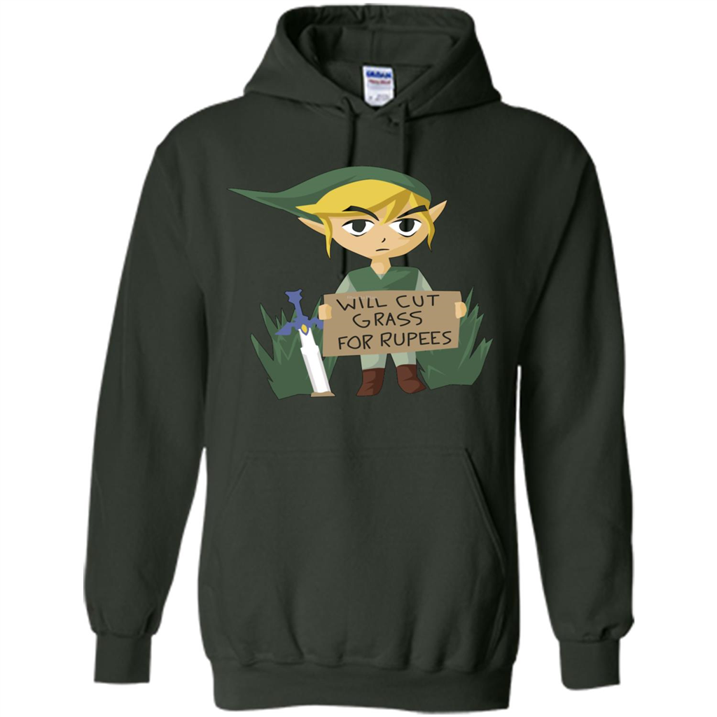 Video Games T-shirt Will Cut Grass For Rupees T-shirt Forest Green