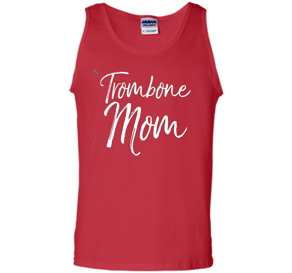 Trombone Mom Shirt Proud High School Marching Band Mother cool shirt Red