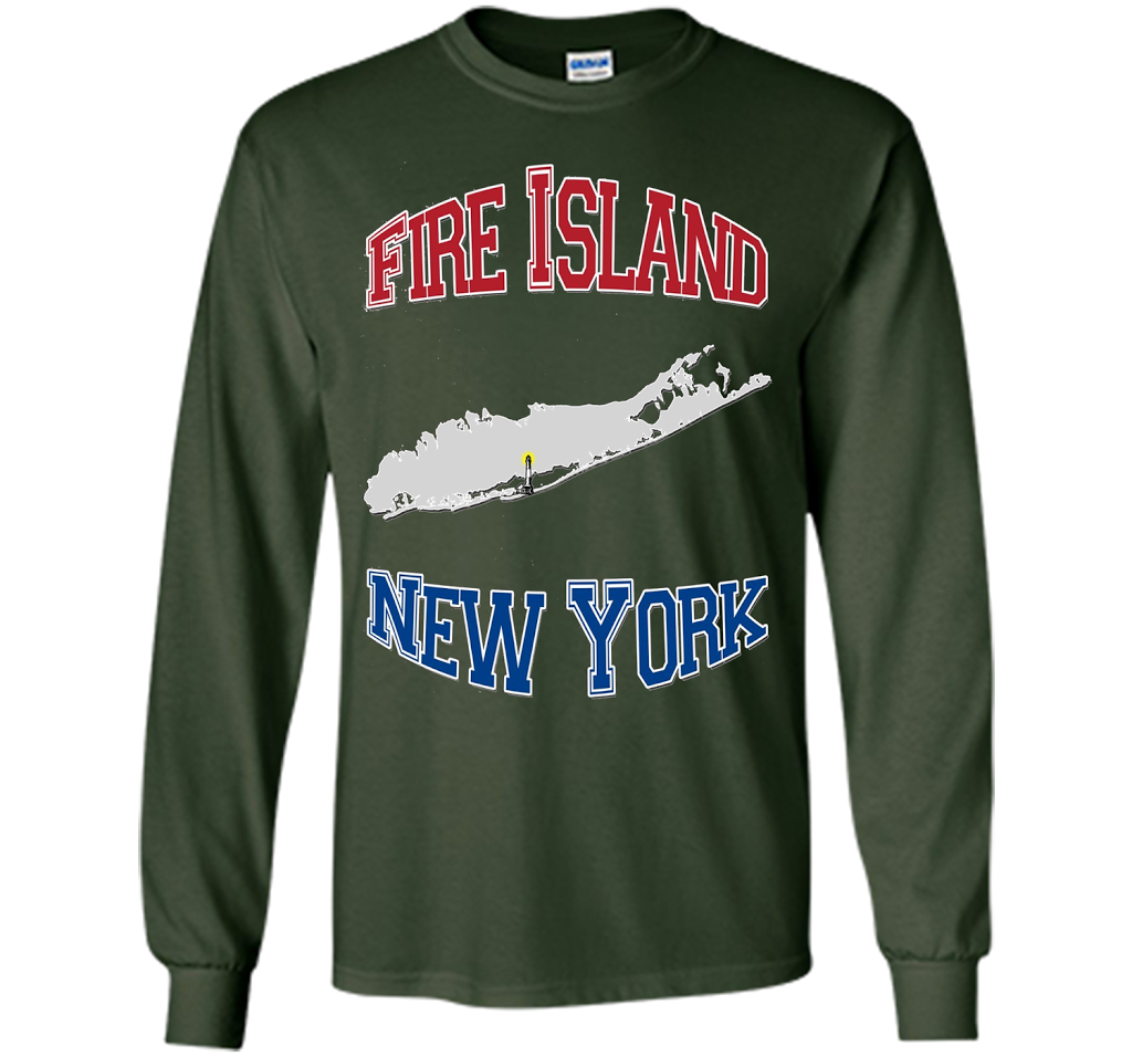 Fire Island New York T-shirt Forest Green