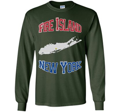 Fire Island New York T-shirt Forest Green
