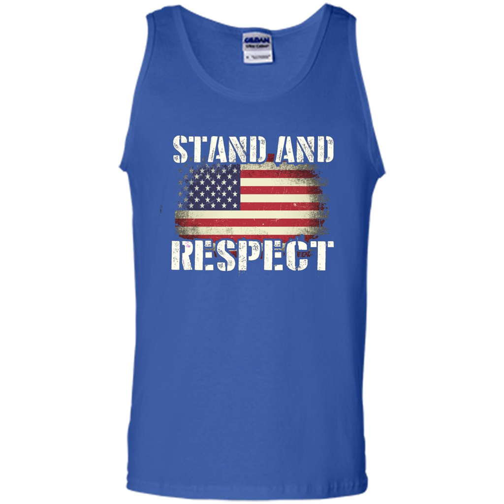 Military T-shirt Stand And Respect Royal