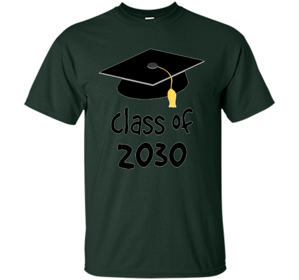 Kindergarten T-shirt Class Of 2030 Kindergarten Style T-shirt Forest Green