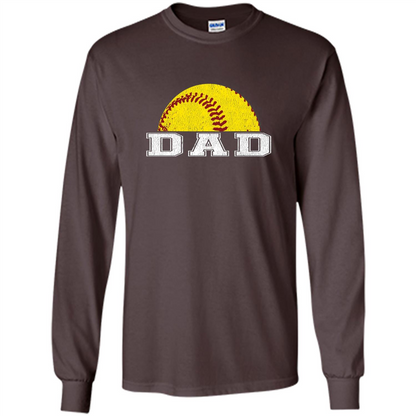 Softball Dad T-shirt - New Favorite Softball Shirt for Dad Dark Chocolate
