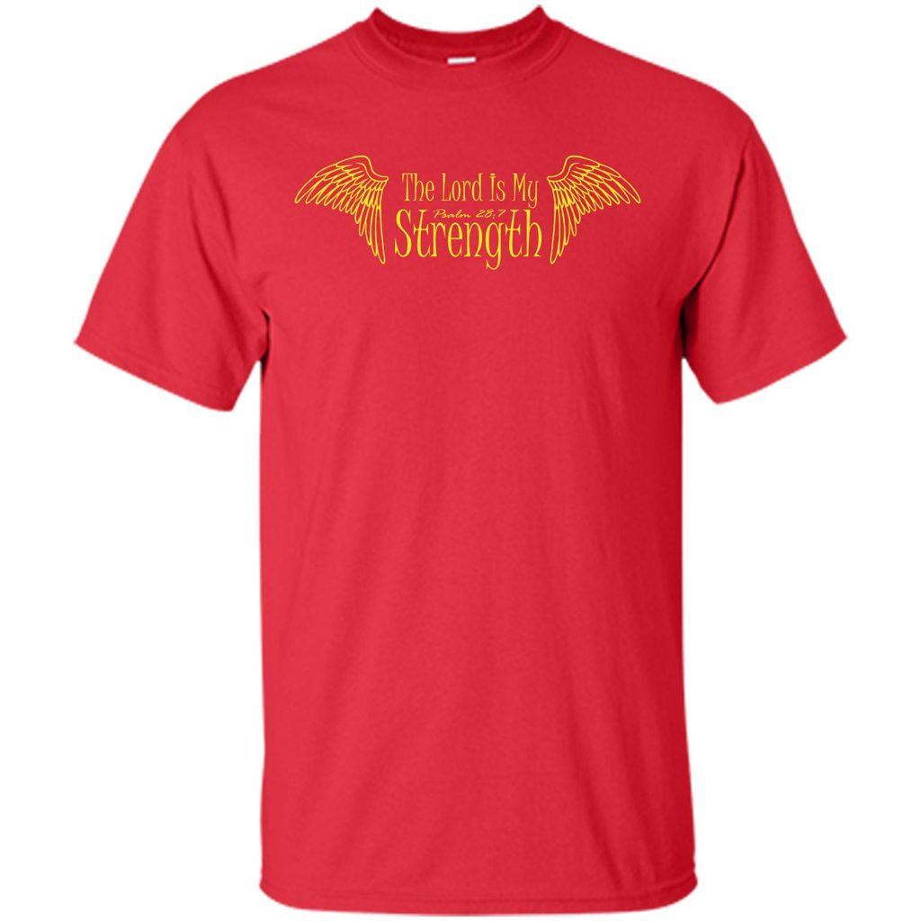 Christian T-shirt The Lord Is My Strength Red