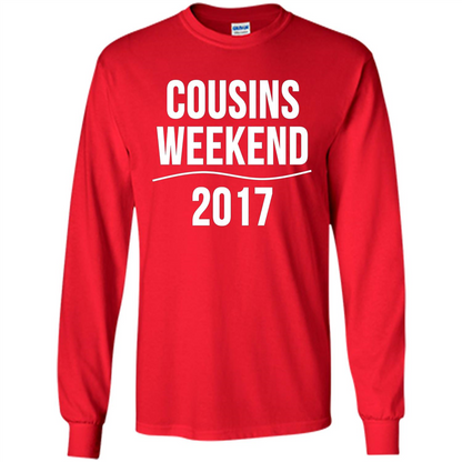 Family T-shirt Cousins Weekend 2017 Red