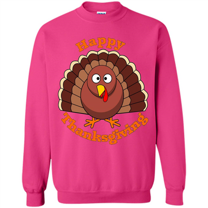 Happy Thanksgiving With Turkey T-shirt Heliconia