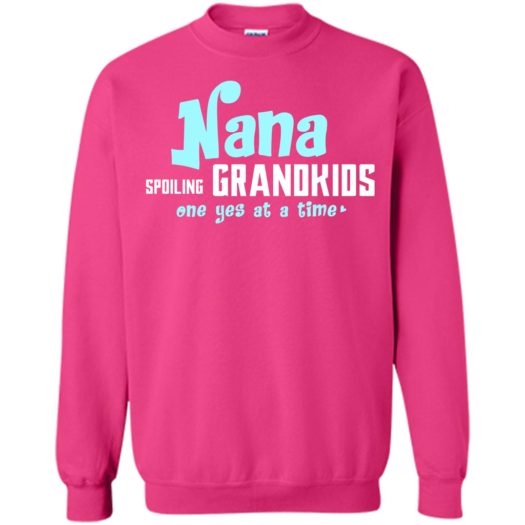 Nana T-shirt Spoiling Grandkids One Yes At A Time Heliconia