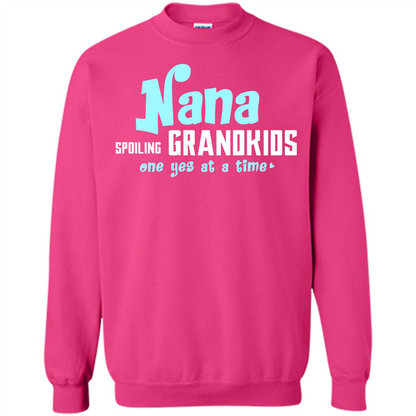 Nana T-shirt Spoiling Grandkids One Yes At A Time Heliconia
