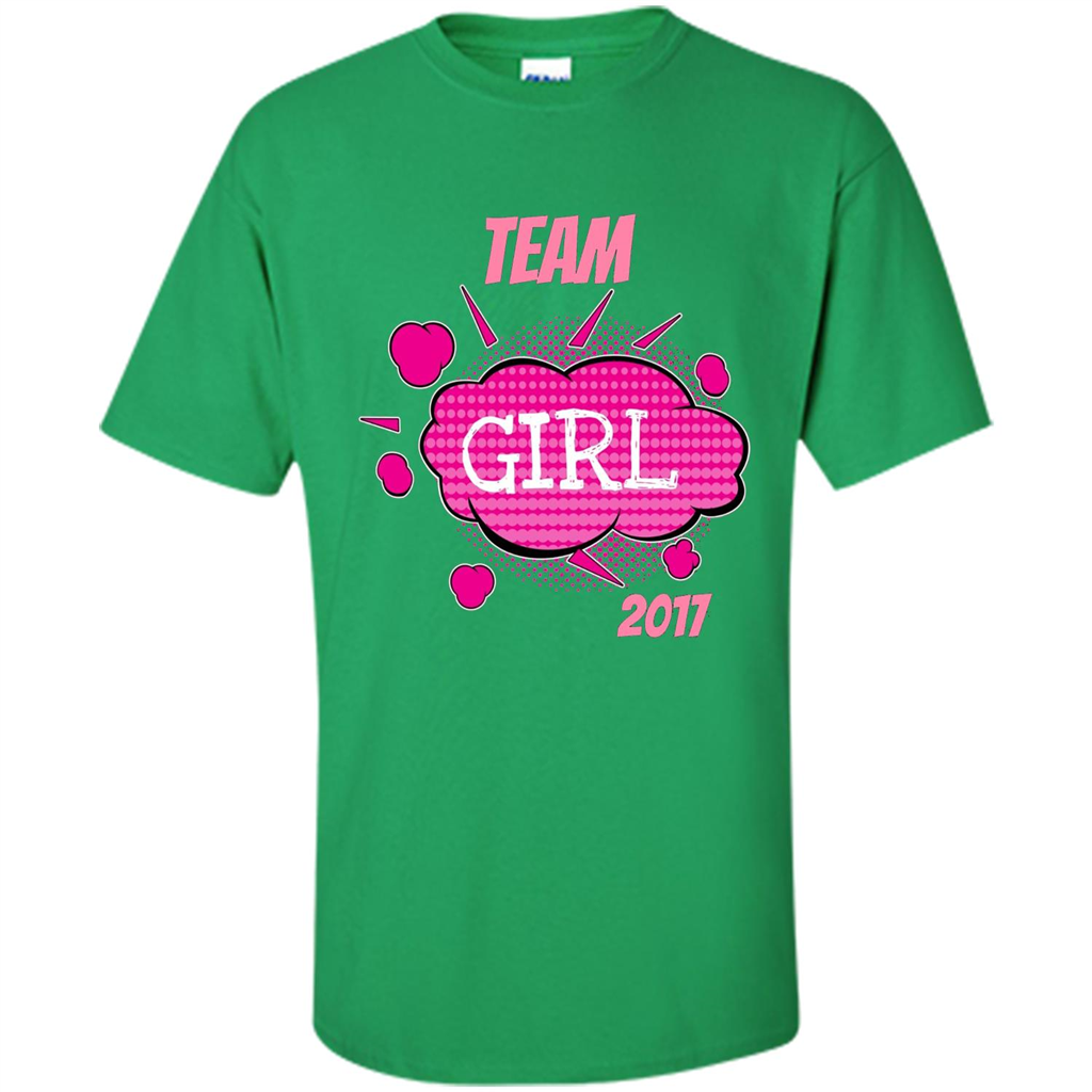 Team Girl Baby Shower Gender Reveal Party Cute Pink T-shirt Irish Green