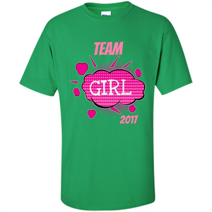 Team Girl Baby Shower Gender Reveal Party Cute Pink T-shirt