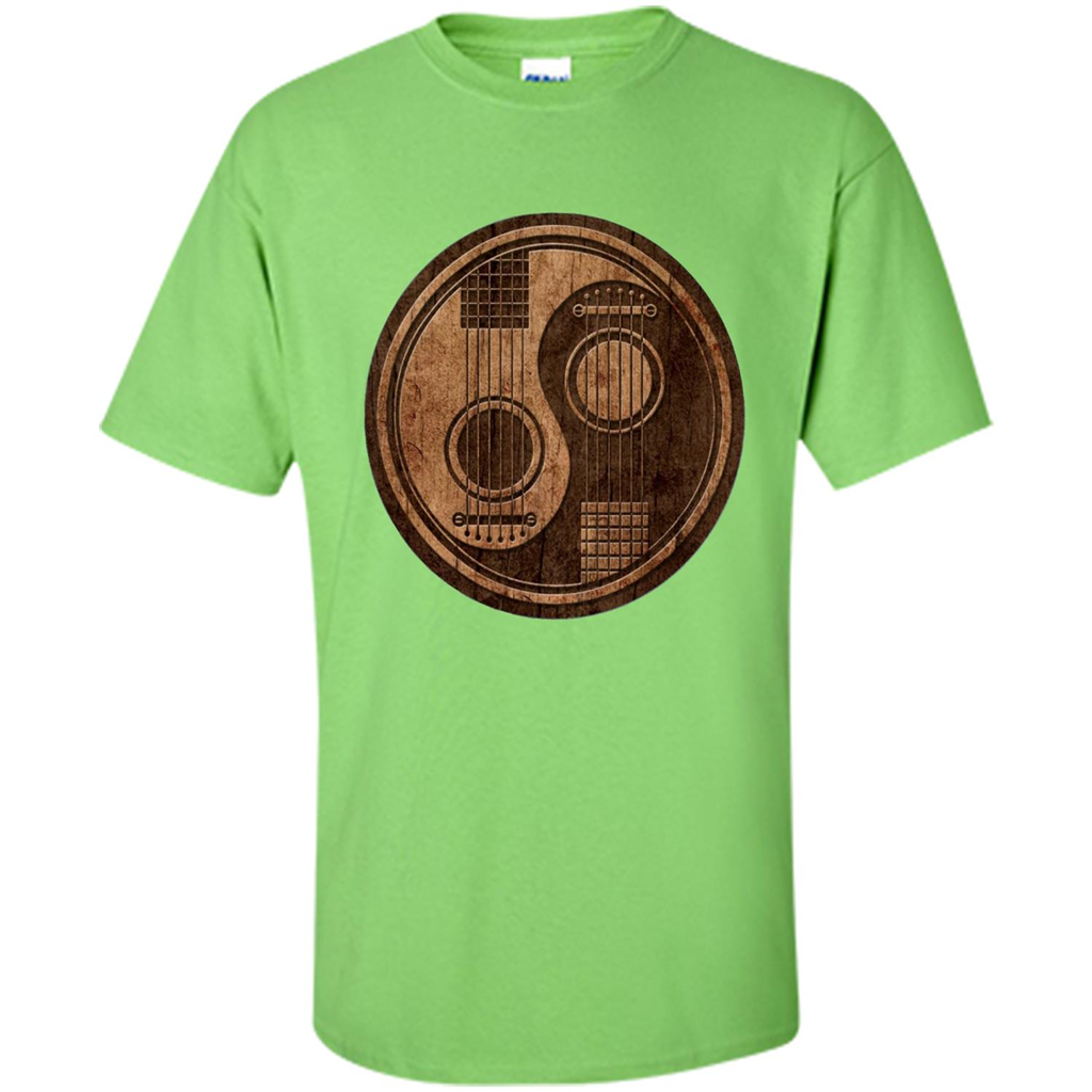 Best gift for Guitar T-shirt Guitar Ying-Yang Gift Lime