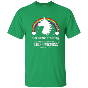 Third Grade T-shirt 3rd Grade Teachers Fabulous Unicorn T-shirt