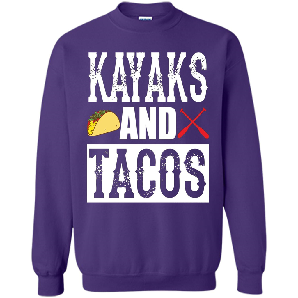 Funny Taco T-shirt Kayaks and Tacos Purple