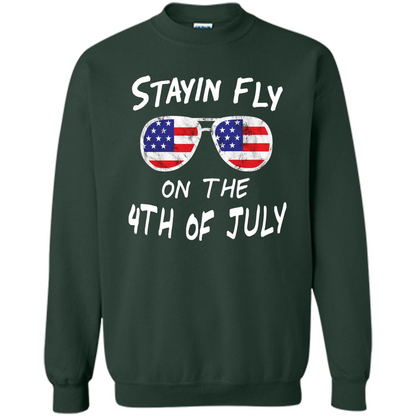 Independence Day T-shirt Stayin Fly On The 4th Of July Forest Green