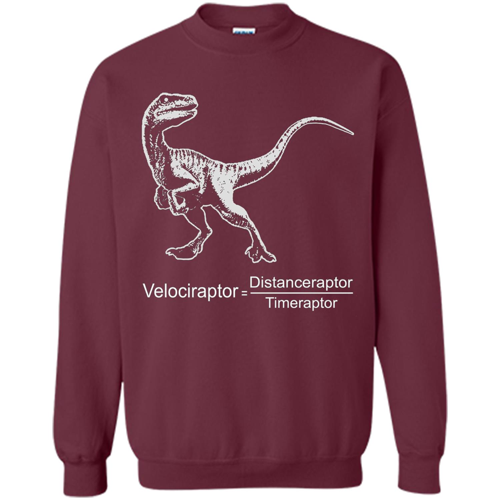 Velociraptor Distanceraptor Timeraptor T-shirt Maroon