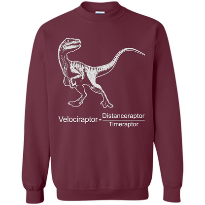 Velociraptor Distanceraptor Timeraptor T-shirt Maroon