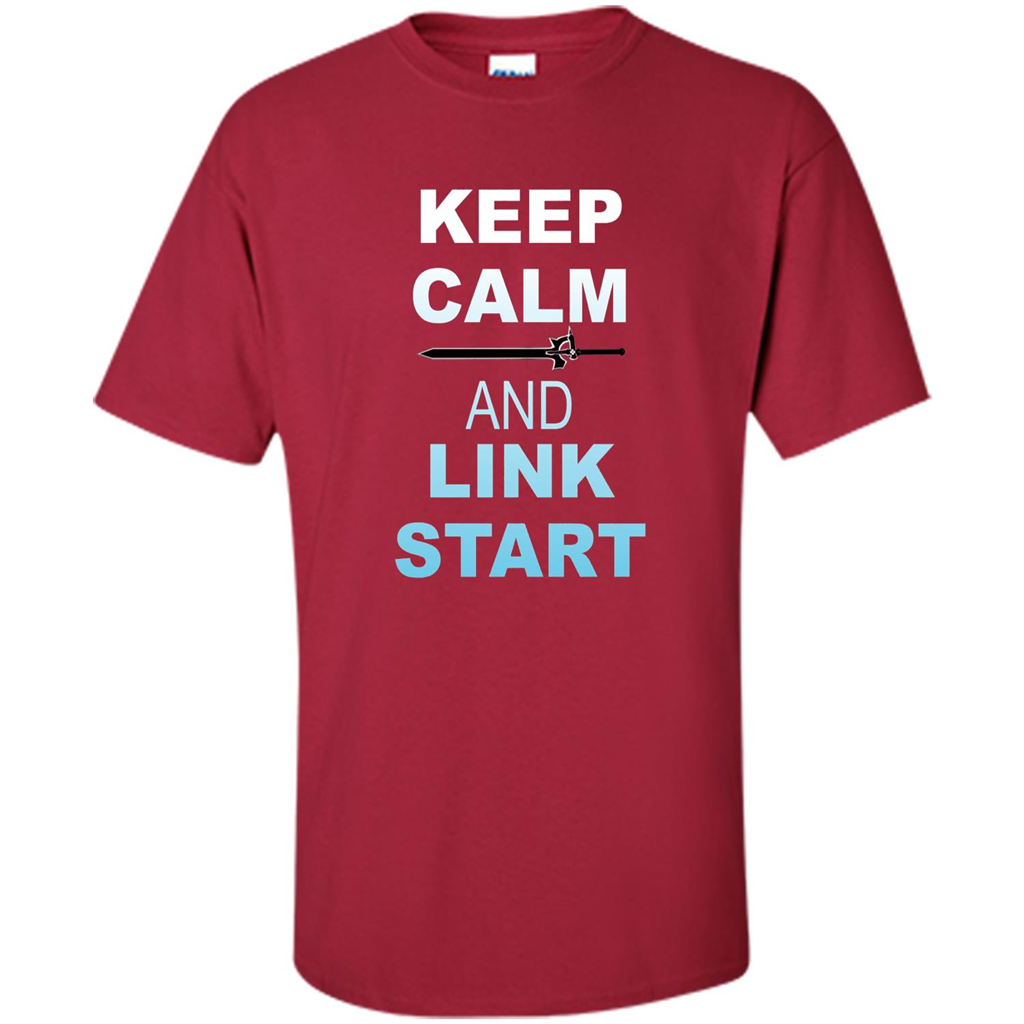 Keep Calm And Link Start T-shirt Cardinal