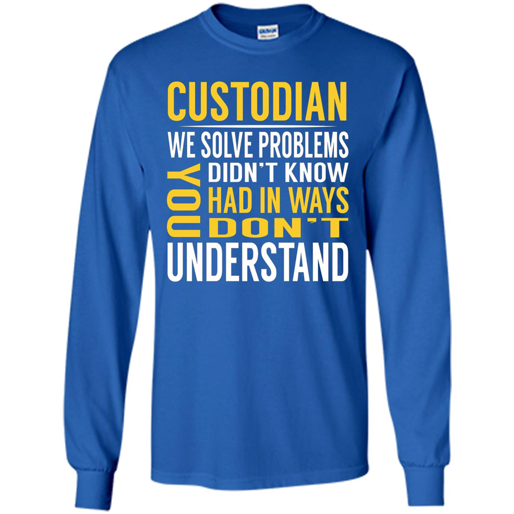 Custodian Solve Problems T-shirt Royal