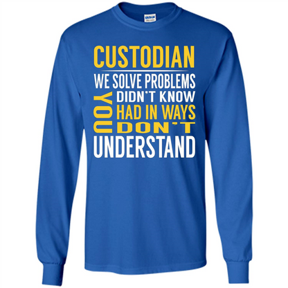 Custodian Solve Problems T-shirt Royal