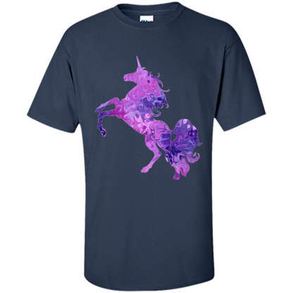 Unicorn Glitter Cute Beautiful Unicorn T-shirt Navy
