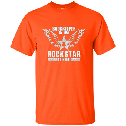 The Official Bookkeeper By Day T-Shirt Rockstar By Night T-Shirt Orange