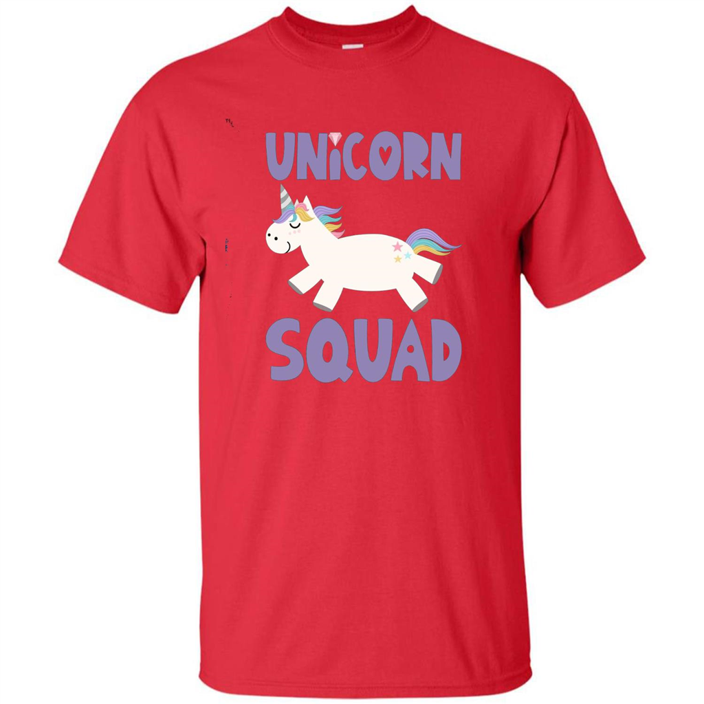 Unicorn Squad T-shirts Rainbow Fantasy Gift Princess Costume T-shirt Red
