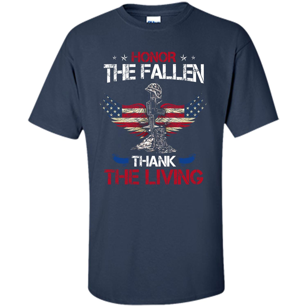 Military T-shirt Honor The Fallen Thank The Living Navy