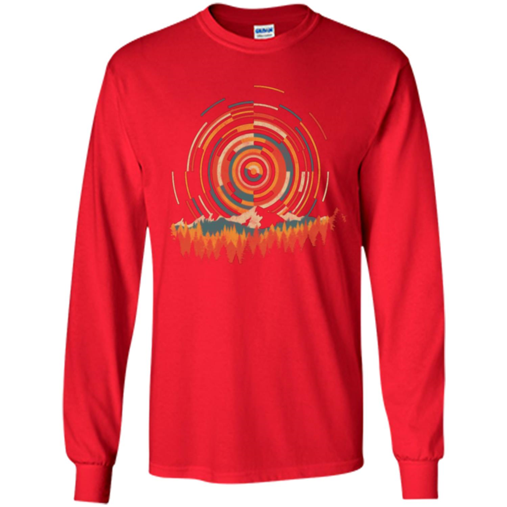 The Geometry Of Sunrise T-shirt Red