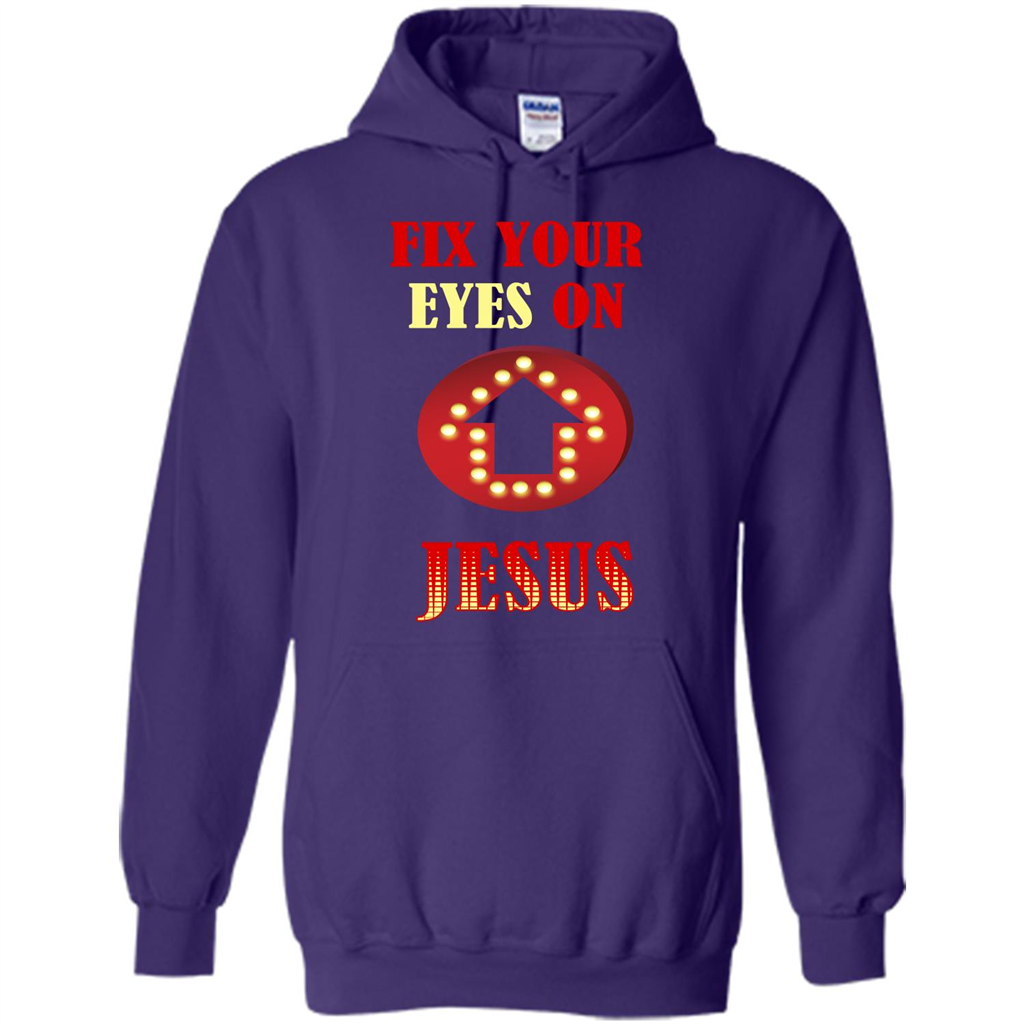 Christian T-shirt Fix Your Eyes On Jesus T-shirt Purple