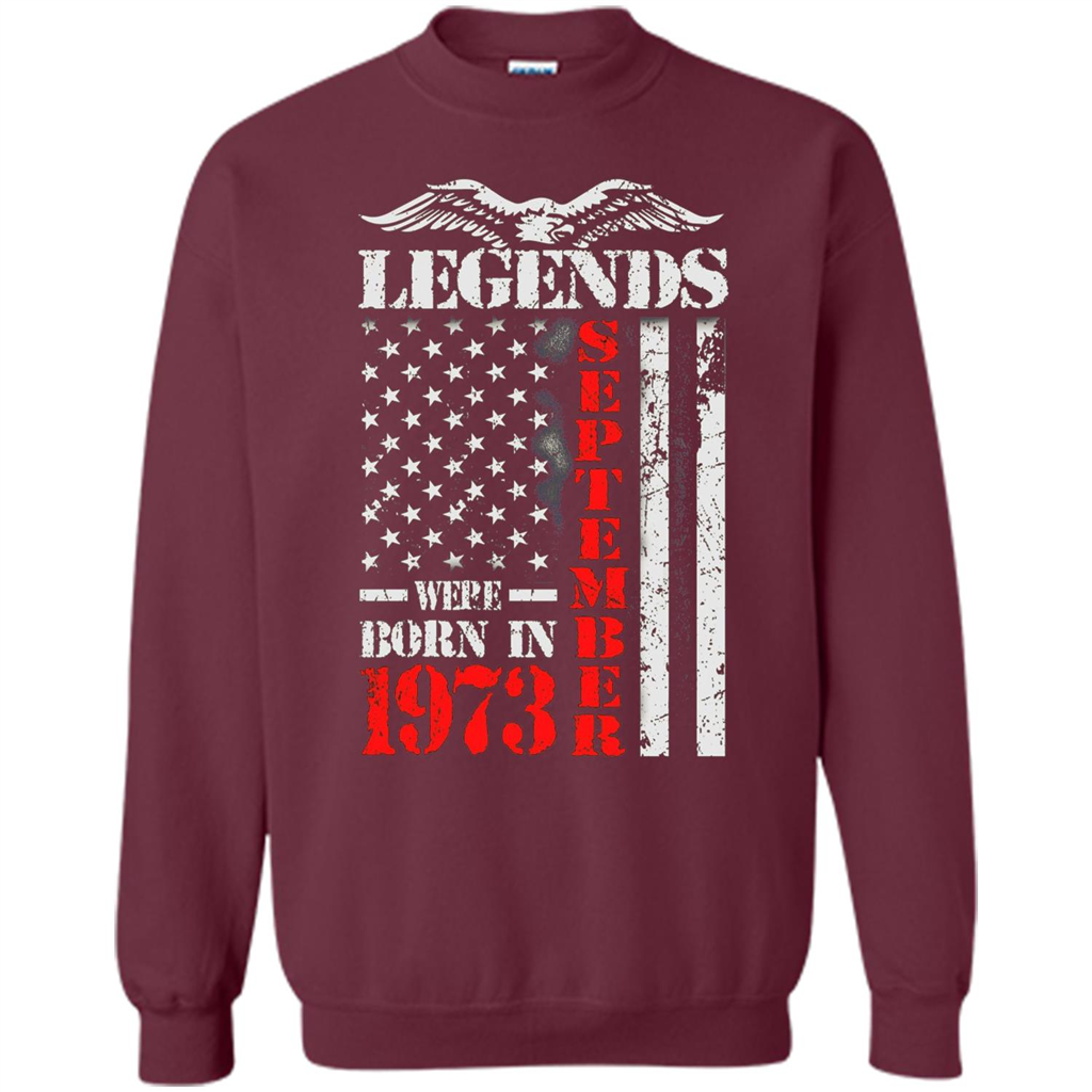 Legends Were Born In September 1973 T-shirt Maroon