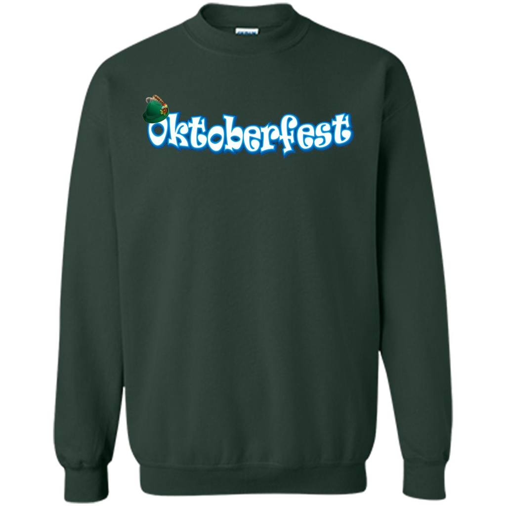 Oktoberfest Tyrolean Hat German T-Shirt Forest Green