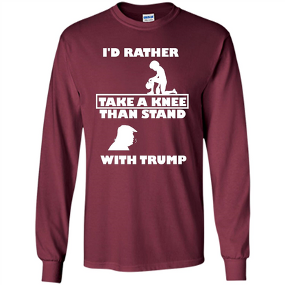 American T-shirt I'd Rather Take A Knee T-shirt Maroon