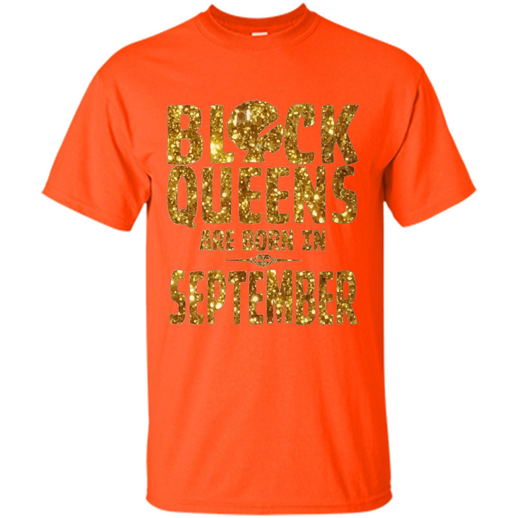 Black Queens Are Born In September T-shirt Orange