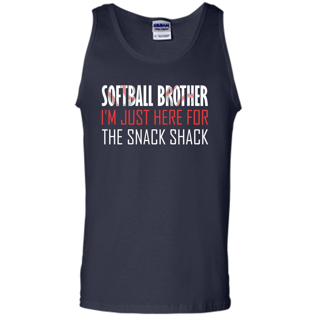 Softball Brother T-shirt I'm Just Here For The Snack Shack Navy