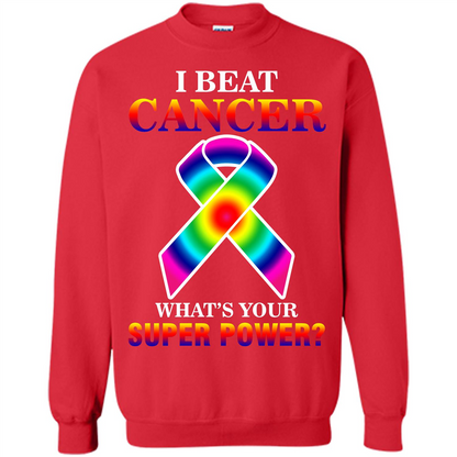 Cancer Awareness T-shirt I Beat Cancer What's Your Super Power T-shirt Red